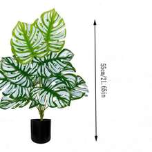 1pc 60cm-125cm Elegant Artificial Monstera Plant - Ideal For Home And Office Decor, Anniversary And Holidays (Christmas, Easter, Thanksgiving) - Indoor And Outdoor Use, Pot Not Included, Turtle Shaped Decor (Multi-Color Options) - Dark Green - View 7