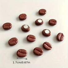 5/10 piezas Pegatinas magnéticas de granos de café para refrigerador, pegatinas de fotos realistas de alimentos, pegatinas de notas, decoración de cocina y hogar