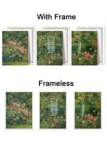 1 件/3 件宁静的静修墙饰，柔和色调帆布墙饰，雏菊春季艺术印刷品，浪漫花园海报印刷品，现代艺术品墙饰家居装饰，极简主义绘画海报，适用于客厅、卧室、家庭办公室、浴室、厨房，可选装框 - 多色 - 查看 6