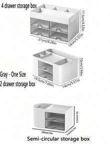 1 hộp đựng đồ dùng văn phòng phẩm, hộp đựng bút kiểu dáng Ins cho bàn ký túc xá sinh viên, hộp đựng băng dính - trắng - Xem 6