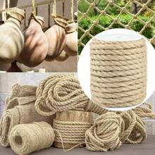 10mm 2/5/10M Jute Rope Garden Twine String Indoor And Outdoor DIY Twisted Home Decor Crafts For Gardening Thick Rope - Multicolor - View 6