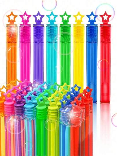 12/24/48 unidades Varitas de burbujas mini, sopladores de burbujas manuales (líquido para burbujas no incluido), pequeños regalos para fiestas, crea un ambiente festivo, juguetes de burbujas para cumpleaños, bodas y fiestas (líquido para burbujas no incluido)