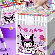 Sanrio Sanrio Kuromi Acrylic Marker,24-Color Acrylic Marker Soft Tip Signature Graffiti Watercolor Pen, Stackable Fine Tip - Suitable For Scrapbooking, Black Paper, Stone Painting, Ceramics, Glass, Wood, Fabric, Canvas, Mugs, Christmas Crafts, And Art Supplies - Professional Art Use, Christmas Crafts DIY Projects - Perfect For Back To School And Seasonal Creative,Perfect For Artists And Students,School Supplies