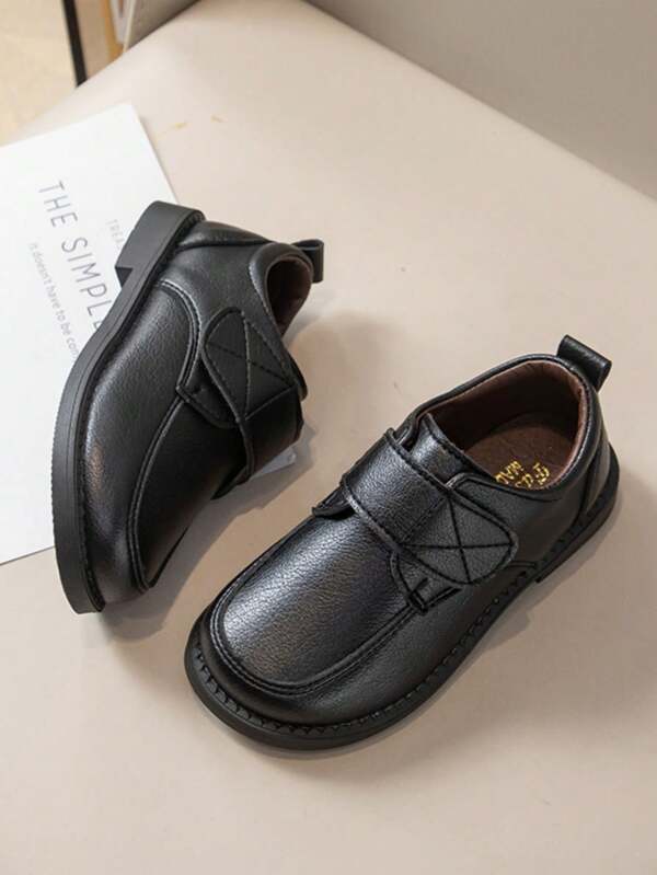 Children's Flat Loafers, Boys' Fashion Leather Shoes, Low Vamp, Autumn Footwear