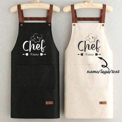 1pc Customized Apron, Suitable For Dad, Father, Men, Women, Can Customize Text And Logo, Chef Cooking Kitchen Apron, Personalized Waterproof Kitchen Apron, Can Customize Logo And Name, Chef Cooking Apron, Perfect Gift For Mom, Husband, Girlfriend, Boyfriend, Father's Day, Valentine's Day, Mother's Day, Birthday, Anniversary, Graduation, Wedding, Unique Expression Of Love ,Forever Love, Mother's Day Gift