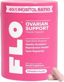 URO FLO Ovarian Health Support - Hormone Balance For Women, Supplement With DIM, Myo & D-Chiro Inositol, Folic Acid - Supports Healthy Ovulation, Cycle Regularity - 30 Servings - Viên nang hỗ trợ sức khỏe buồng trứng (Gói 1 viên) - Xem 1