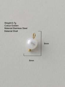 1pc Vintage Elegant Stainless Steel Natural Stone Geometric Pendant, DIY Necklace Bracelet Earring Keychain, Suitable For Christmas Gift & Daily Wear