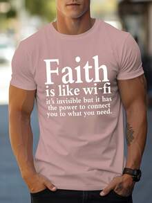Simple Printed Men's Regular Shoulder-Shirt - White - View 3