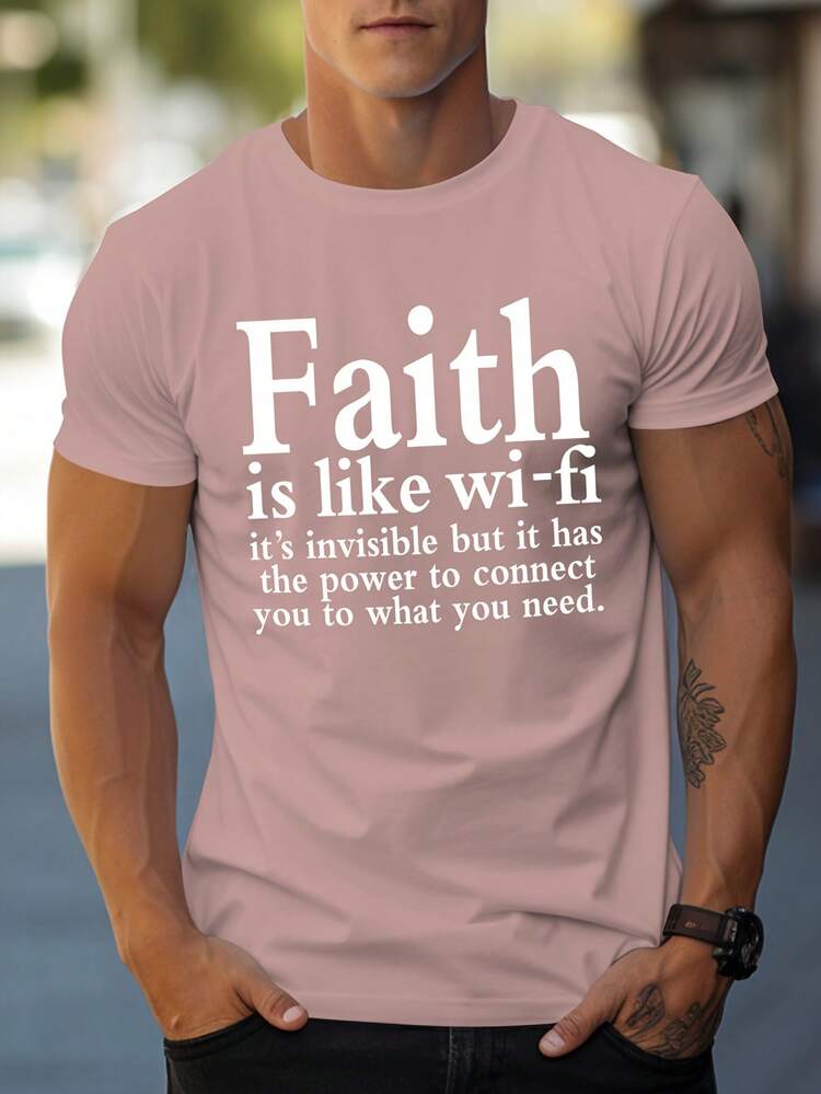 Simple Printed Men's Regular Shoulder-Shirt - White - View 3