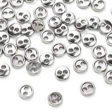 100Pcs 4 Colors Mini Metal Buttons 3mm(1/8inch) 2 Hole Round Metal Round Buttons DIY For Doll Clothes Bag Deoration Sewing Craft - Multicolor - View 12
