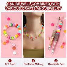 100Pcs Silicone Lentil Beads, 12mm Silicone Beads For Keychain Making Bulk Silicone Abacus Beads For Necklace Bracelet Making And Space Silicone Beads For Pens