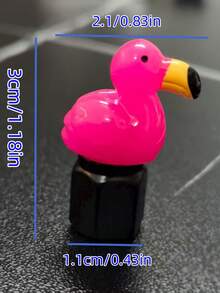 Juego de 2/4 tapas de válvula de neumático con diseño de flamenco - Fabricadas en aleación de aluminio y resina de colores, adecuadas para coches, bicicletas, camiones y motocicletas, regalo perfecto para las fiestas