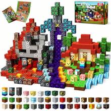 100pcs-300pcs Magnetic Building Blocks Set For Infernal Forest Scene, Pixel Cubes Creative DIY Educational Toy, STEM Learning Kit For Kids Ages 3-12, Back To School Season/ Halloween Gifts For Boys And Girls - Multicolor - View 6