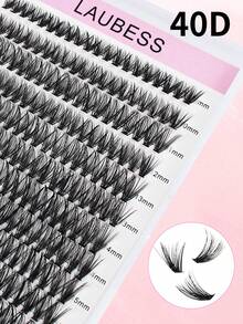40D Natural Soft Curled Eyelashes, 8-16mm Mixed 0.07mm D, 12 Rows/240 Pieces Waterproof Mink, Lightweight DIY Eyelashes, Create Natural To Dramatic Looks, Suitable For Daily Use And Activities, Easy To Operate Lash Clusters,Eye Lash Clusters,Individual Eyelashes,Lashes,Fake Lashes