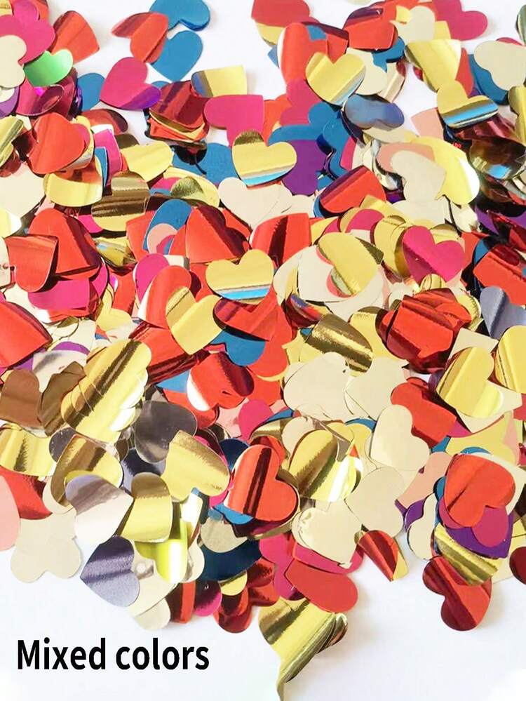 Coriandoli a forma di cuore color oro rosa - perfetti per San Valentino, matrimoni, compleanni, feste, decorazioni artigianali, decorazioni per matrimoni, atmosfera romantica, paillettes vivaci, decorazioni per Ognissanti, decorazioni natalizie. - Multicolore - Visualizzare 6