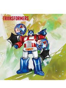 TRANSFORMERS 5 قطع بالونات فويل بشكل المتحولون، مجموعة بالونات ديكورية لحفلة عيد الميلاد، خلفية، إكسسوارات التصوير - متعدد الألوان - مشاهدة 5