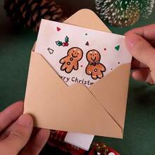 1 opakowanie – 8 kartek świątecznych, 8 kopert, 8 kartek i naklejek, kartki świąteczne, kartki z życzeniami świątecznymi z papieru typu kraft, różne kartki świąteczne, prezenty na świąteczne przyjęcie dla krewnych, przyjaciół i rodziny