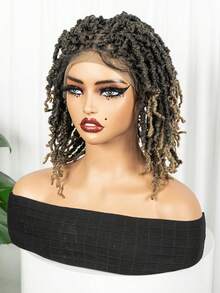 Short Knotless Braided Wigs For Women Box Braid Wig Full Double Lace Bob Braided Lace Wigs