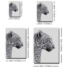 1/3pcs Unframed Black White Stockholm Cheetah Melting Clock Preppy Stylish Poster Leopard Y2K Wall Art Canvas Print Minimalist Fashion Girly Room Chic Aesthetic Decor Funky Painting For Apartment,Living Room,Bedroom,Modern Home Decoration