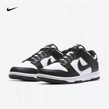 1 双 Nike Dunk Low Panda 休闲运动鞋，经典运动风格，耐用轻便，女式低帮滑板鞋 DD1503-101 - 黑與白 - 查看 3