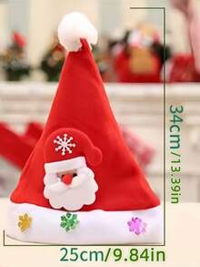 1pc New Fashion Christmas Decoration, High-End Christmas Plush Hat, Adult Christmas Hat For Party Costume