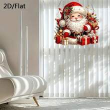 DIY 5D Christmas Diamond Painting Kit - Festive Santa With Gifts Scene, Acrylic Mosaic Art Craft, Unique Shaped Rhinestone Embroidery For Home & Bedroom Decor, Perfect Holiday Gift