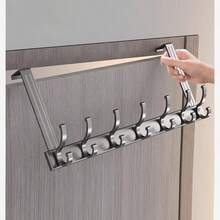 1 buc. Suport de ușă cu înălțime de 18 cm/28 cm, cu cârlig, ușor de instalat, nu este nevoie să perforați, agățat metalic peste umerașul de ușă, pentru pălării, chei, depozitare care economisește spațiu acasă, pentru intrare, baie, dormitor, casă, cămin, comentariile lui, agățarea genții lui, umerașe, interese, relații, rafturi de perete, umerașe de perete, adezivi, cârlige pentru uși, autocolante de perete, comentarii, accesorii de baie, ustensile de baie. - Multicolor - Vizualizare 5
