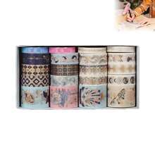 20PCS Chinese Style Stickers Tape Various Printing DIY Craft Decorative Sticker For Phone DIY Crafts Scrapbook Art Journal