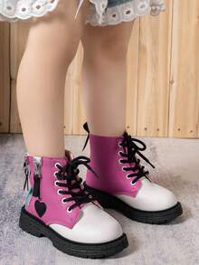 Botas de color block versátiles, de moda y con cremallera, personalizadas y creativas - Multicolor - Ver 3