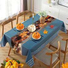 1/25 pièces Série automne, chemin de table en lin imprimé de feuilles d'érable et de pommes de pin, convient pour les fêtes, les dîners d'anniversaire, la décoration de la cuisine et de la salle à manger, les meubles et la décoration textile de la maison. C'est un article de décoration polyvalent convenant à toutes les saisons, parfait pour les décorations de fête et de vacances, ainsi qu'un excellent cadeau pour les parents et les amis.