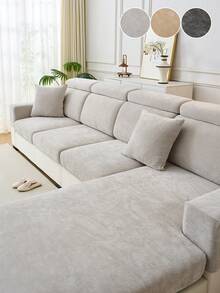 1PC Chenille Skin-Friendly Pet-Friendly Sofa Cover - Stretchable Machine Washable Slipcover For 1/2/3/4-Seater L-Shaped Sectionals, All-Season Non-Slip Multi-Purpose Protector - Multicolor - View 2