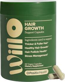 Willo Hair Growth Support – 60 Capsules – Supports Thicker, Fuller Hair With Stress Management Support - 1 包 - 查看 1