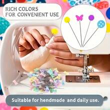 50/100/200 chiếc Ghim định vị, Ghim ngọc trai màu, Ghim trang trí, Ghim may quần áo, Nút, Nơ - Nhiều màu - Xem 9