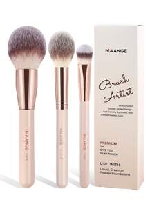 MAANGE 3/5/7/17pcs Professional Makeup Brush Set, Including Foundation Brush, Blush Brush, Concealer Brush, Contour Brush, Nose Brush, Foundation Brush, Detail Brush, Face Brush, Suitable For Daily Makeup And Travel Makeup, Makeup Brush Set Makeup Supplies Gift For Friends - Apricot - View 9