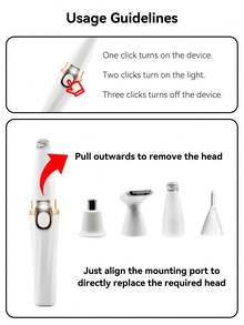 五合一女士电动剃须刀，适用于剃除和修剪腿内侧、眉毛、唇毛、身体毛发、面部毛发、胡须、鼻毛、手臂和腋毛。可充电电动剃须刀，温和不刺激。