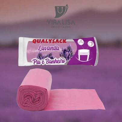Saco de Lixo Perfumado 50 Un 1 Rolo Pia Banheiro Cozinha Anti Odores Lavanda Sacos