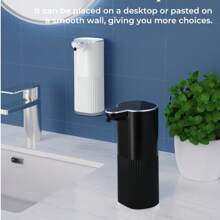 DONASIRA 1 件自动皂液器，黑色泡沫型，自动泡沫分配器家居浴室装饰秋季装饰返校 - 黑色泡棉款 - 查看 8