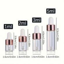 10pcs 1ml 2ml 3ml 5ml Clear Mini Glass Dropper Bottles Small With Glass Eye Dropper For Essential Oils Sample Traveling - Clear - View 7