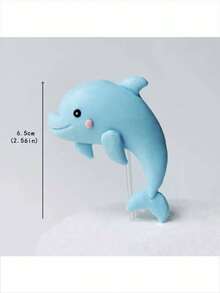 11pcs Or 1pc Marine Animal Cake Decorations, Whales, Dolphins, Porcupines, Jellyfish, Octopuses, Shells, Corals And Other Underwater Animals, Marine Theme Cake Decoration Set, Birthday Cake Baptism Cake Decoration, Soft Clay Handmade With Slight Defects(Do Not Touch The Cake; Please Use It With The Stick.) - Multicolor - View 9