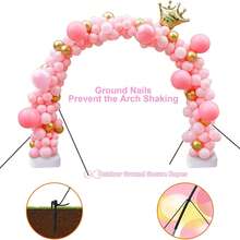 Balloon Arch Stand Kit, 10FT Wide & 7.5FT High Adjustable Balloon Arch Frame, Ideal For Party Decorations, Not Include Balloons. - 83pcs - View 4
