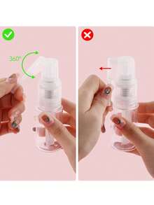 1件装粉末喷雾瓶旅行塑料喷雾瓶便携式可填充指甲闪粉厨房胡椒喷雾瓶音乐球粉末喷雾转移瓶 - 彩色 - 查看 9