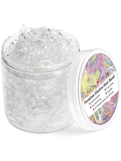 500/1500/3000pcs Transparent Elastic Hair Ties, Suitable For Little Girls, Good Elasticity, Durable. Hair Ties With Rubber Bands, Designed For Girls.