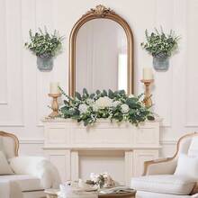 120 Pcs 4 Kinds Mixed Eucalyptus Greenery Stems, Baby Breath Flowers Artificial Bulk And Greenery Stems For DIY Bouquets Wedding Home Floral Decor