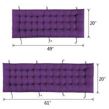 Lounge Chair Cushion Reclining Waterproof Camping Lounge Chair Cushion Pad Replacement Patio Chaise Lounge Cushion - 紫色 - 查看 2