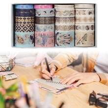 20PCS Chinese Style Stickers Tape Various Printing DIY Craft Decorative Sticker For Phone DIY Crafts Scrapbook Art Journal