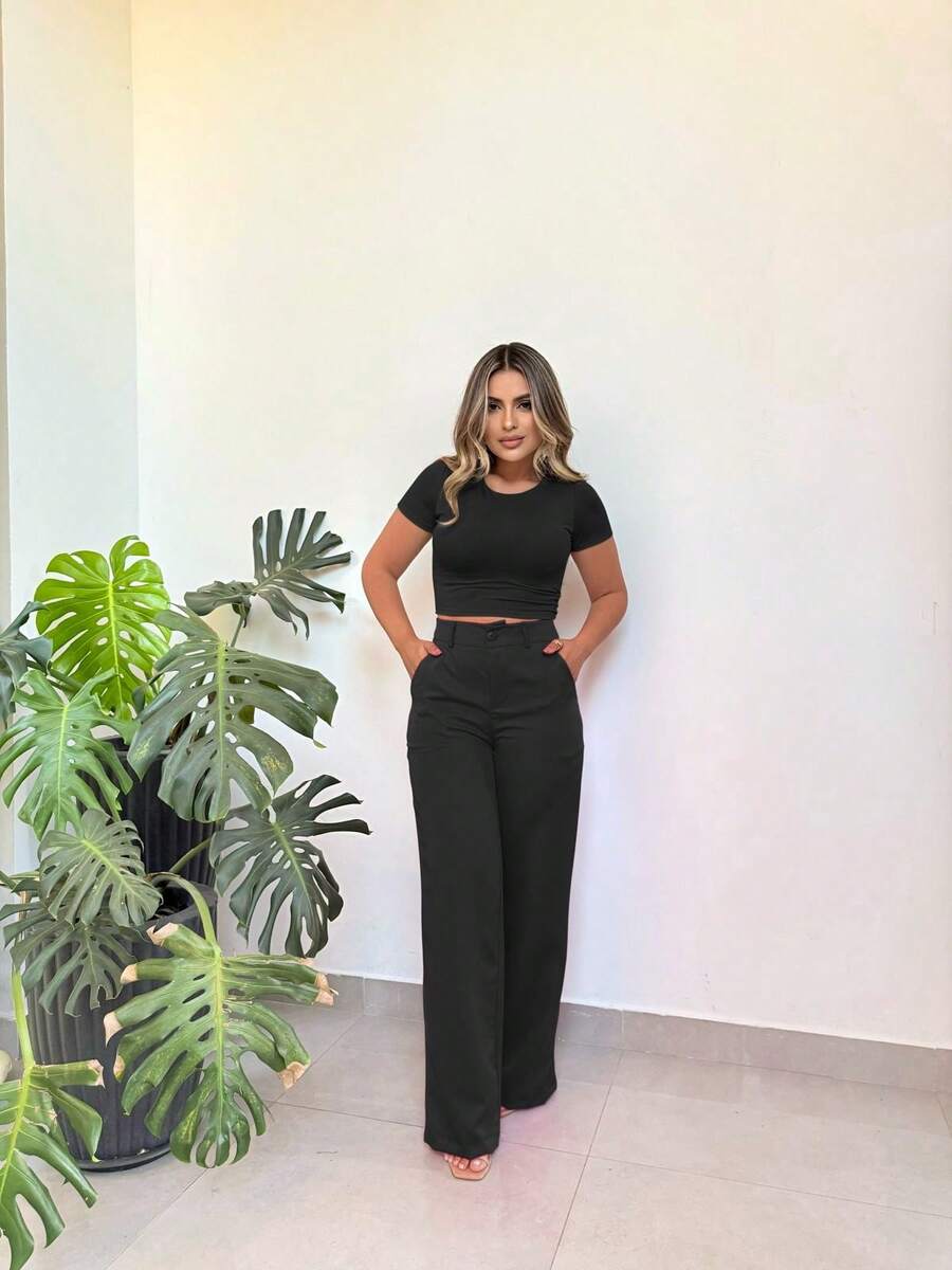 Serena Pantalona Tailored Trousers - 黑色 - 查看 1