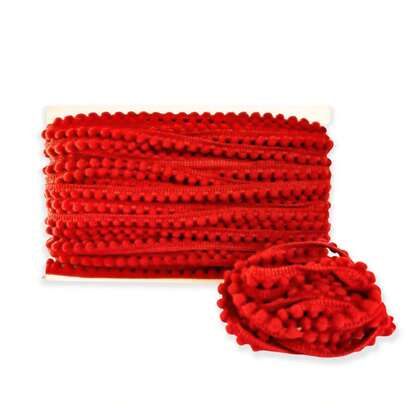 10 Metros Pom Pom Fita Grelot Artesanato 10mm Poliéster