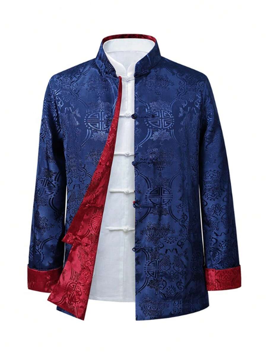 男士中国龙衬衫功夫外套中国新年唐装男士传统中国服装夹克汉服男装