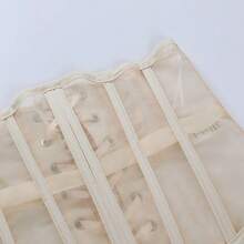 1 Áo nịt ngực lưới định hình eo cho nữ, dáng ôm vừa vặn, thích hợp mặc hàng ngày trong trang phục Halloween - Màu be - Xem 6