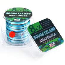SOUGAYILANG 8股PE编织钓线，300米/328码，多色，耐用钓线。强韧耐用的8股编织钓线，300米/328码，拉力15-120磅，迷彩图案，耐用聚乙烯材质，适用于主线和海水垂钓。 - 彩色 - 查看 39